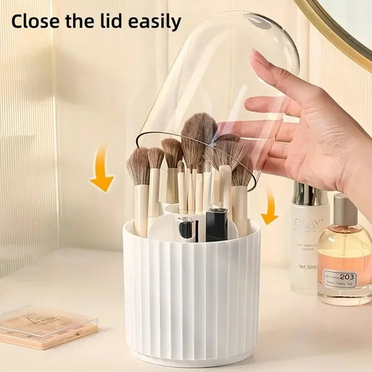 360° Rotating Makeup Brush Storage Box