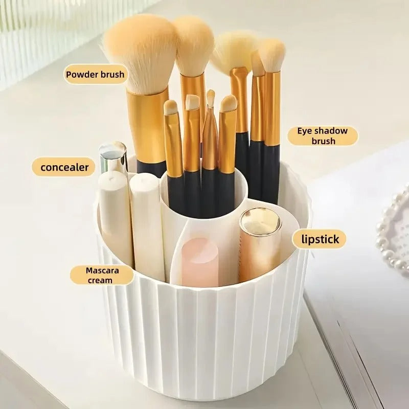 360° Rotating Makeup Brush Storage Box